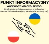 grafika flaga polska i ukraińska i dwie pomocne dłonie